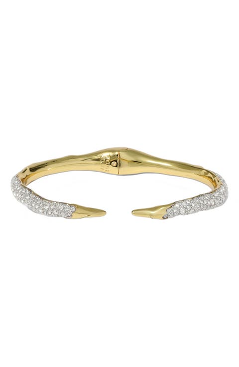 Solanales Crystal Spear Hinge Cuff