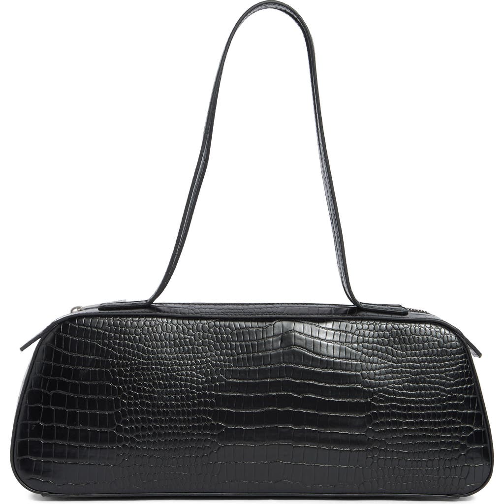 Bcbg Minimalist East West Shoulder Bag In Black