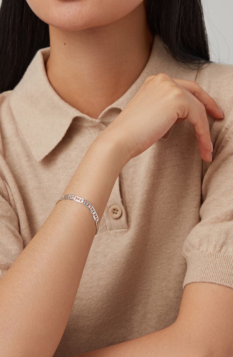 Jenny Bird Bobbi Heart Chain Bracelet, Alternate, color, High Polish Silver