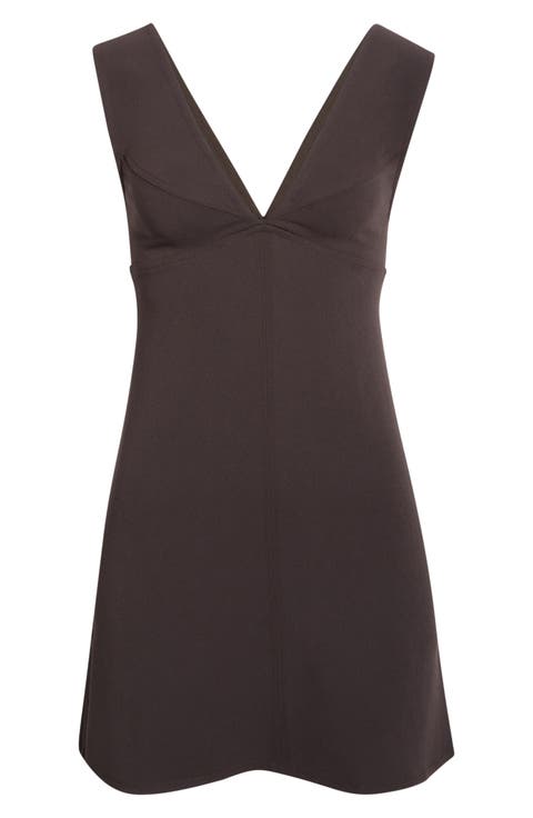 Anara Plunge Neck Minidress