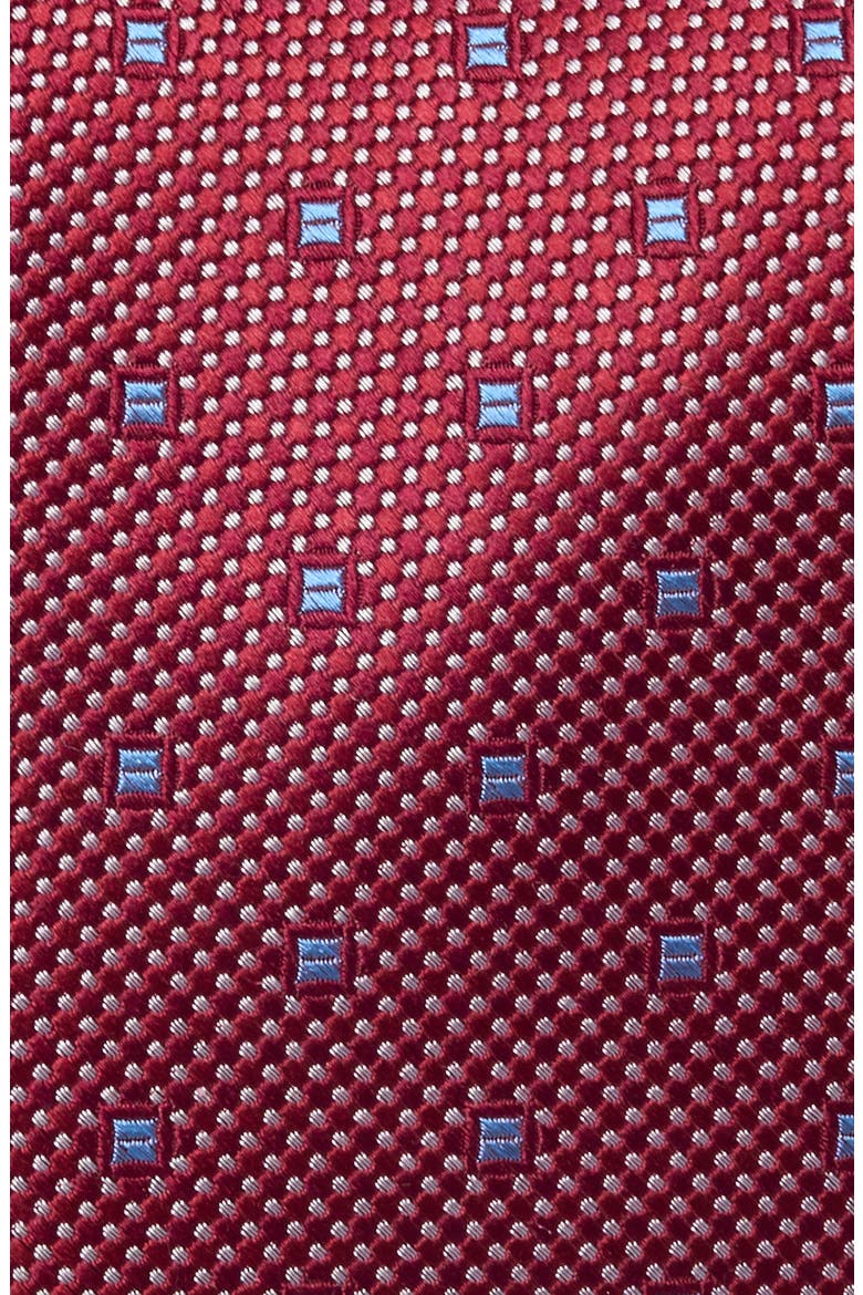 Sandoway Neat Silk Tie, Alternate, color, BURGUNDY