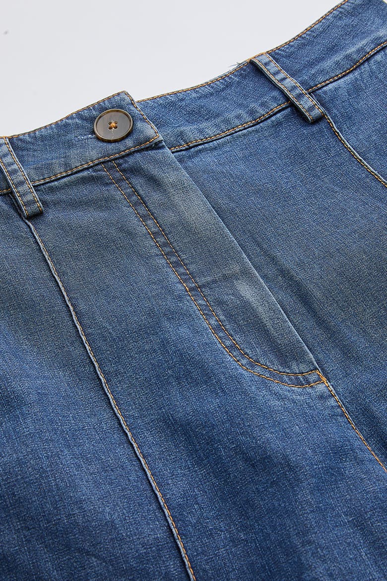 Jeremiah Zip Front Pocketed Denim Shorts, Alternate, color, Indigo