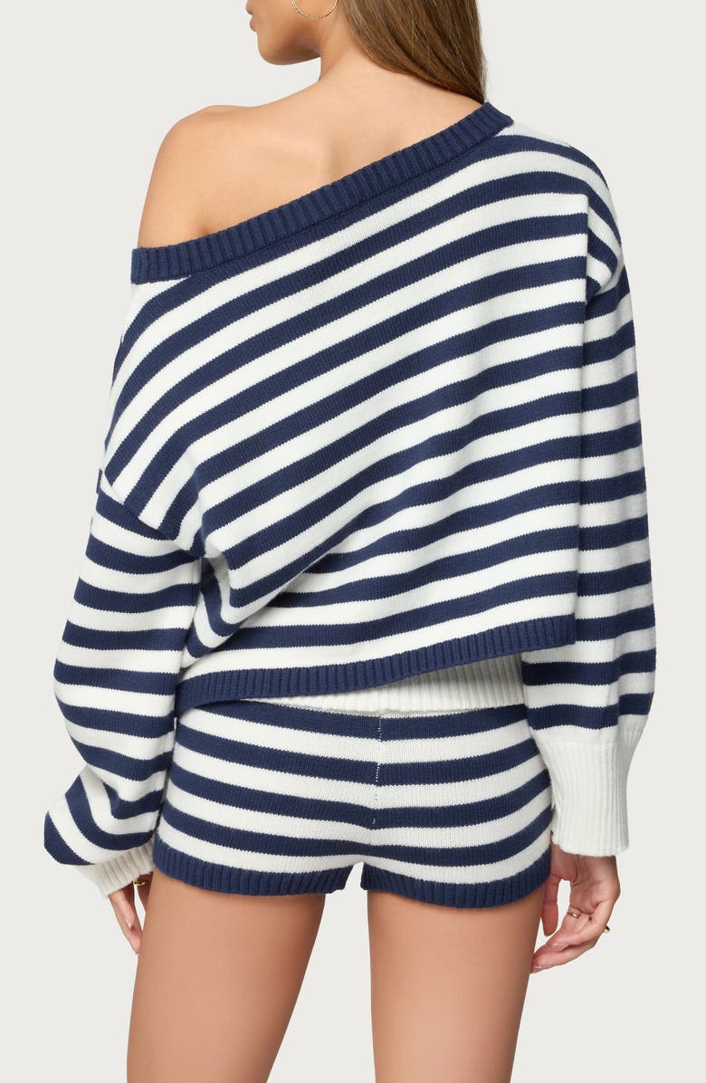 EDIKTED Striped Oversize Crop Sweater, Alternate, color, 