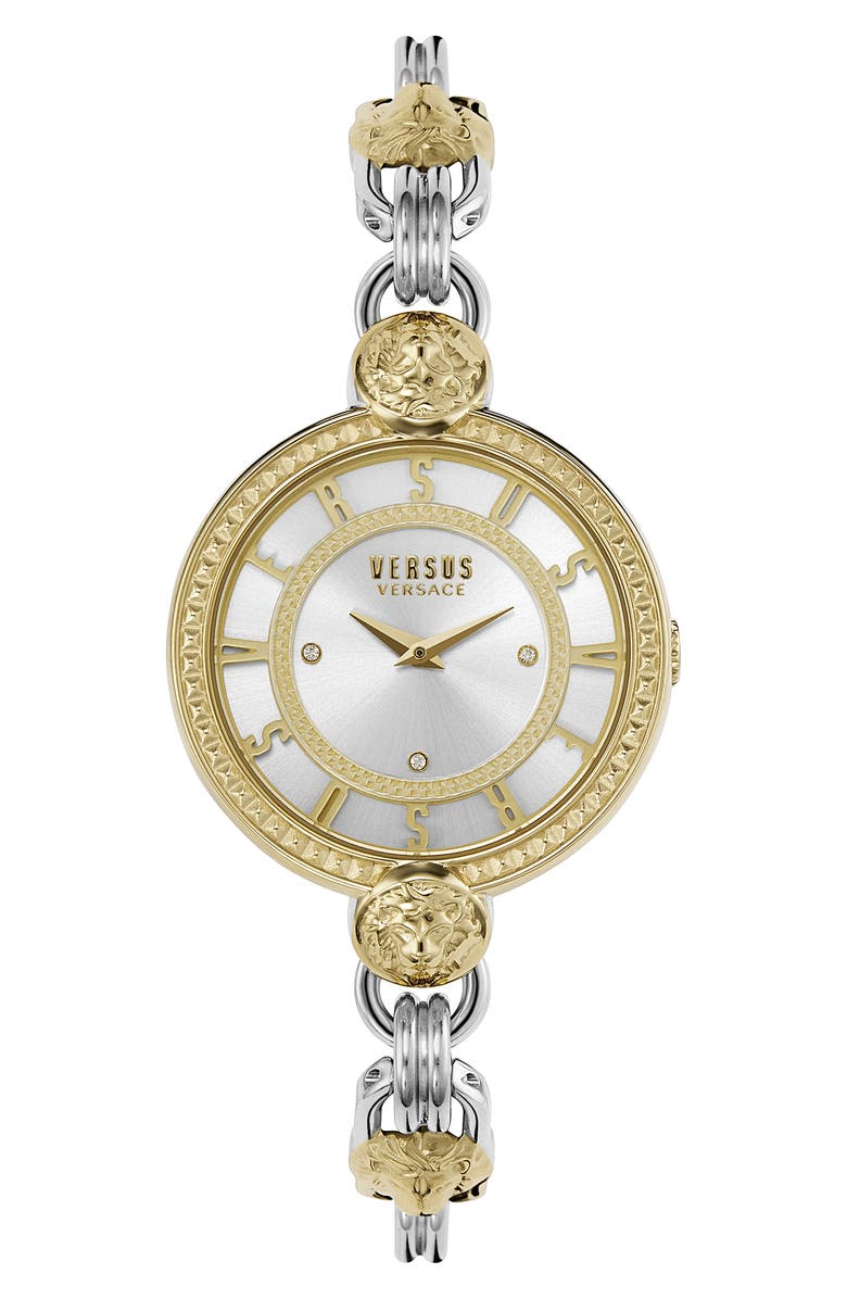 VERSUS Versace Les Docks Two-Tone Bracelet Watch, 36mm, Main, color, 
