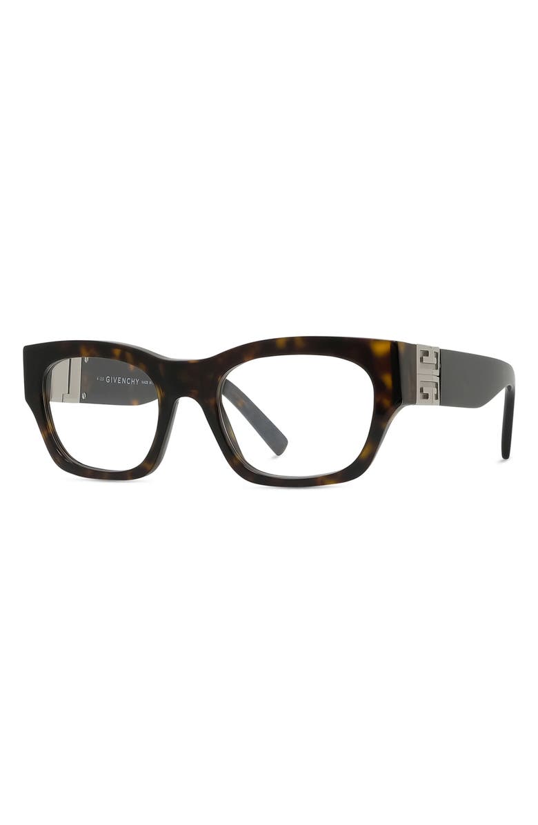 Givenchy 4G 52mm Square Optical Glasses, Alternate, color, Blonde Havana