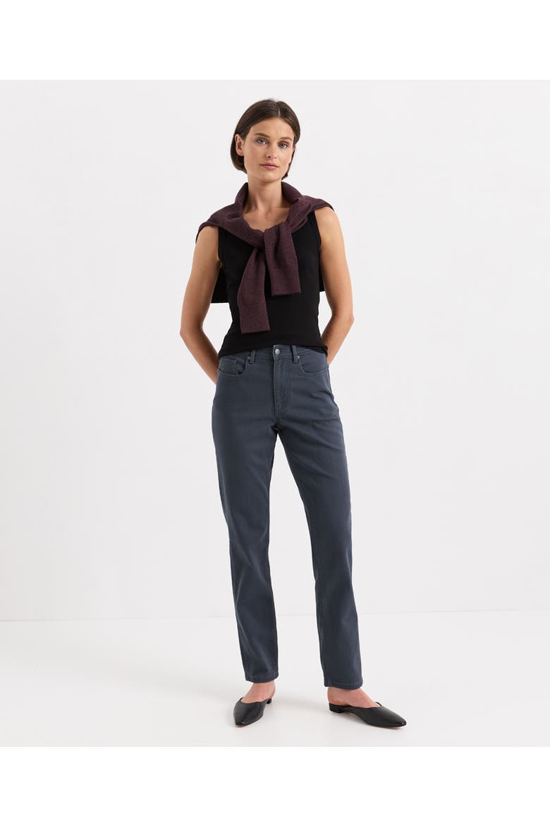 Organic Cotton All-Day Twill Straight Leg Pant, Alternate, color, Steel Blue
