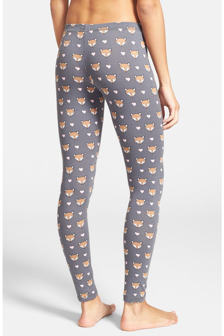 Print Leggings, Alternate, color, CHARCOAL/ FOXES