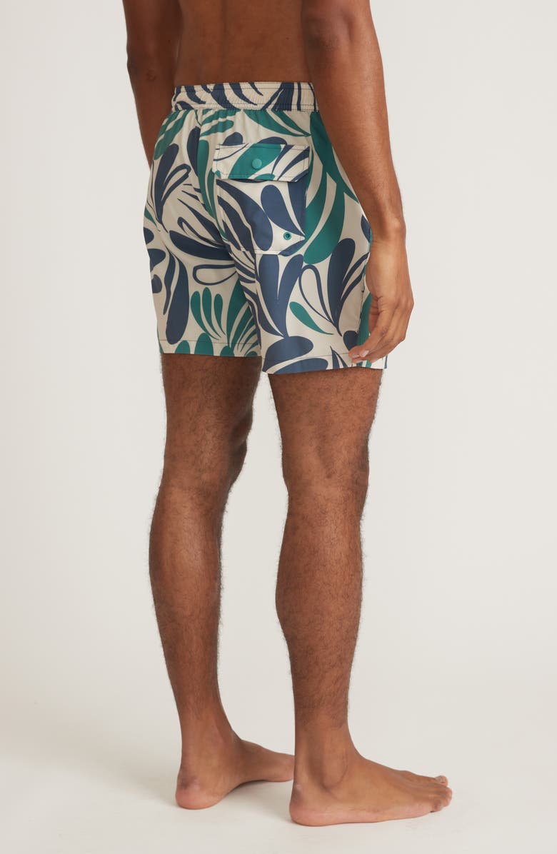 Marine Layer Abstract Floral Swim Trunks, Alternate, color, 