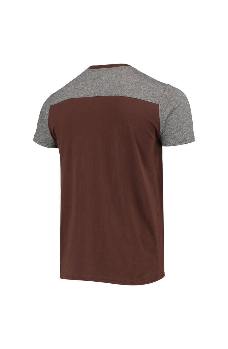 Majestic Threads Men's Majestic Threads Brown/Gray Cleveland Browns Field Goal Slub T-Shirt, Alternate, color, Brown