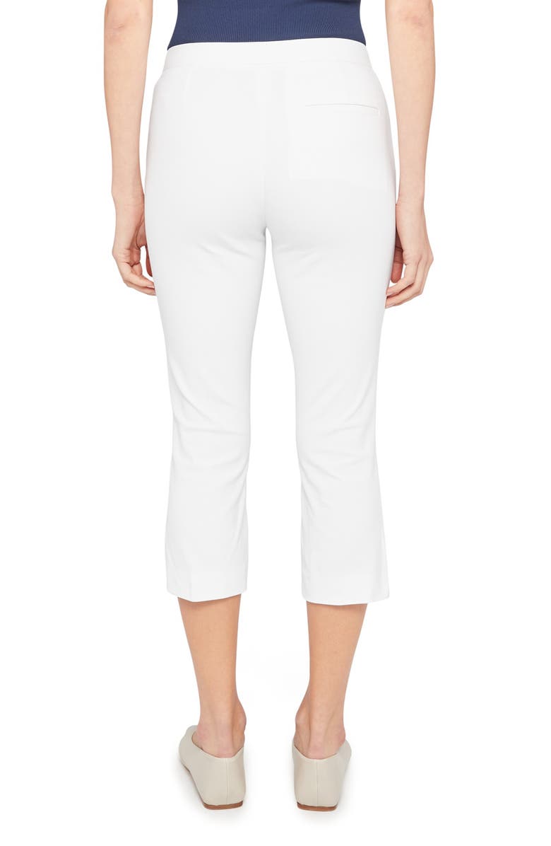Theory Easy Cotton Blend Capri Pants, Alternate, color, White