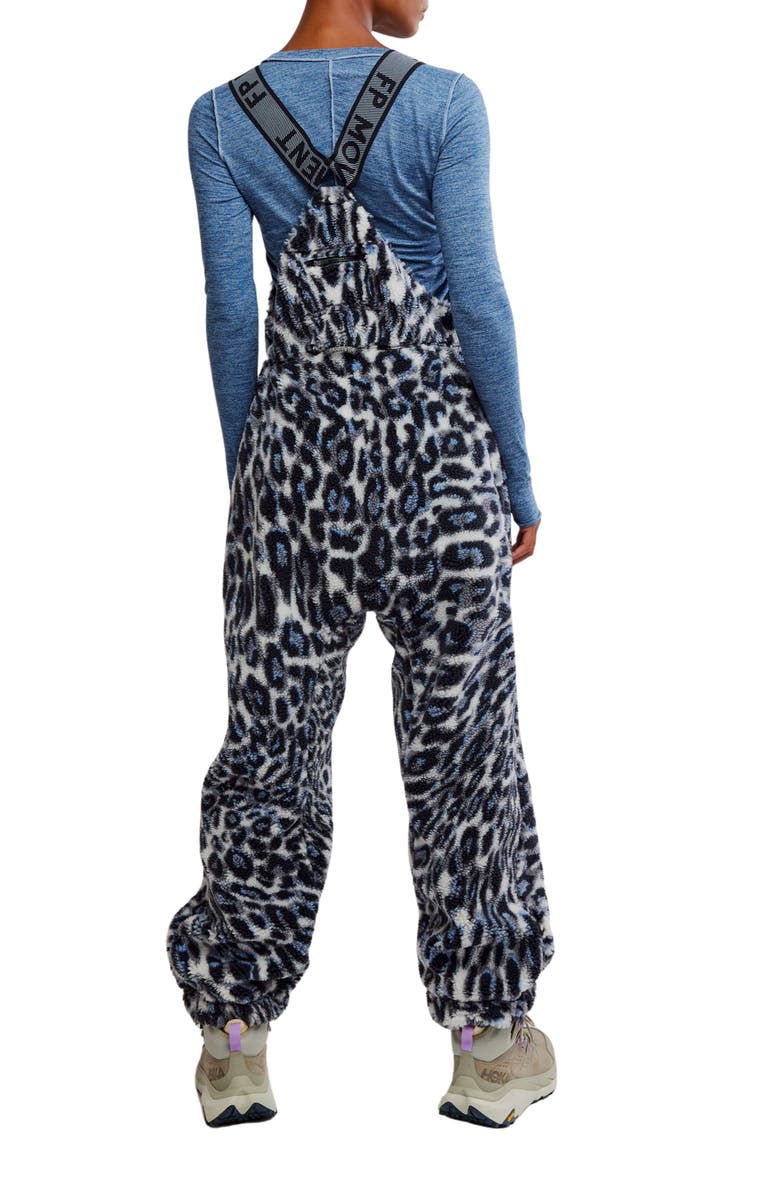 FP Movement by Free People FP Movement Hit the Slopes Fleece Overalls, Alternate, color, Snow Leopard Combo