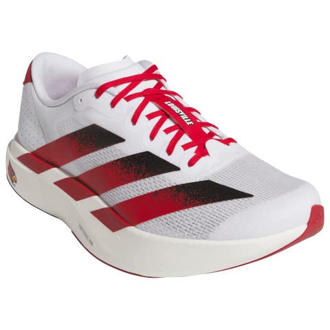 Unisex adidas White Louisville Cardinals Adizero Evolution SL Running Shoes