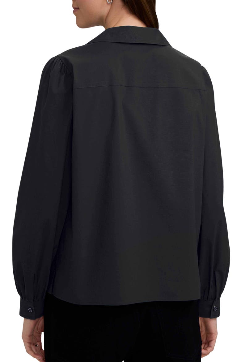 Alix Long Sleeve Popover Top, Alternate, color, BLACK