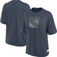 FANATICS Women's Fanatics Blue New York Rangers Oversized Elements Raw Edge Future Ground T-Shirt