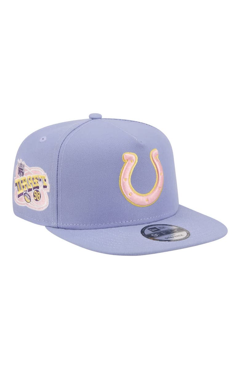 New Era Men's New Era Lavender Indianapolis Colts Bloom A-Frame 9FIFTY Snapback Hat, Main, color, Lavender