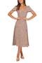 Franklin Print Puff Sleeve Midi Dress