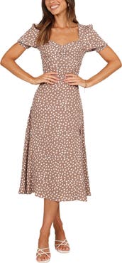 ラップ風スカートドレス(ベージュ)T1-360BE-M | OTONA DRESS