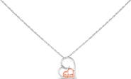 Haus of Brilliance 14K Rose Gold Plated Sterling Silver Diamond Accent Mom Heart Pendant Necklace