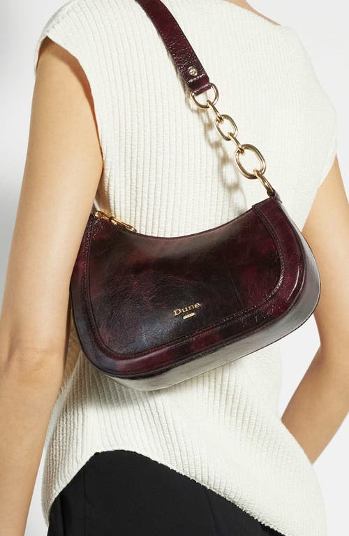Dune London Direction Faux Leather Shoulder Bag In Purple