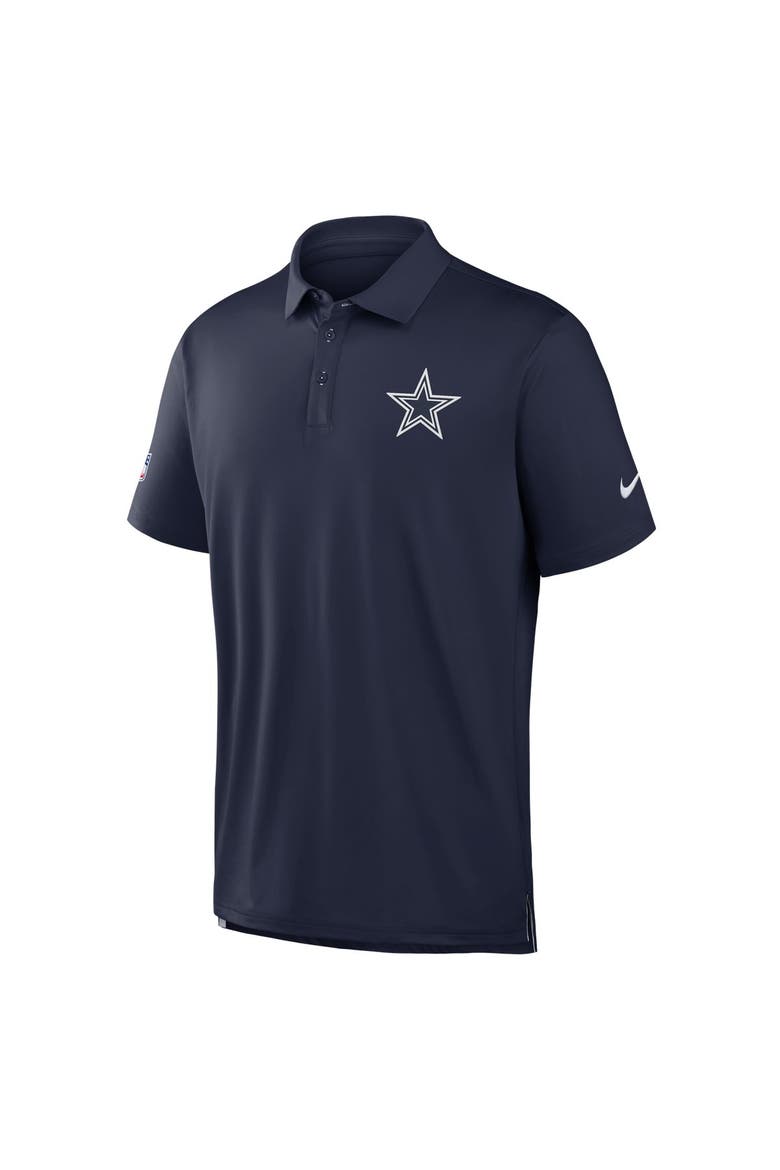 Men's Nike Navy Dallas Cowboys Sideline Powerful Blocking Dri-FIT Tour Polo, Alternate, color, Navy