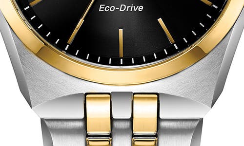 Citizen Corso Mens Two Tone Stainless Steel Bracelet Watch Bm7334-58e In Brown