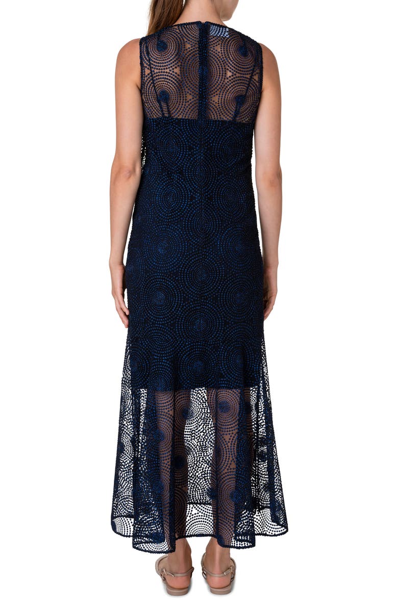 Akris punto Metallic 3D Dot Tulle Dress, Alternate, color, 