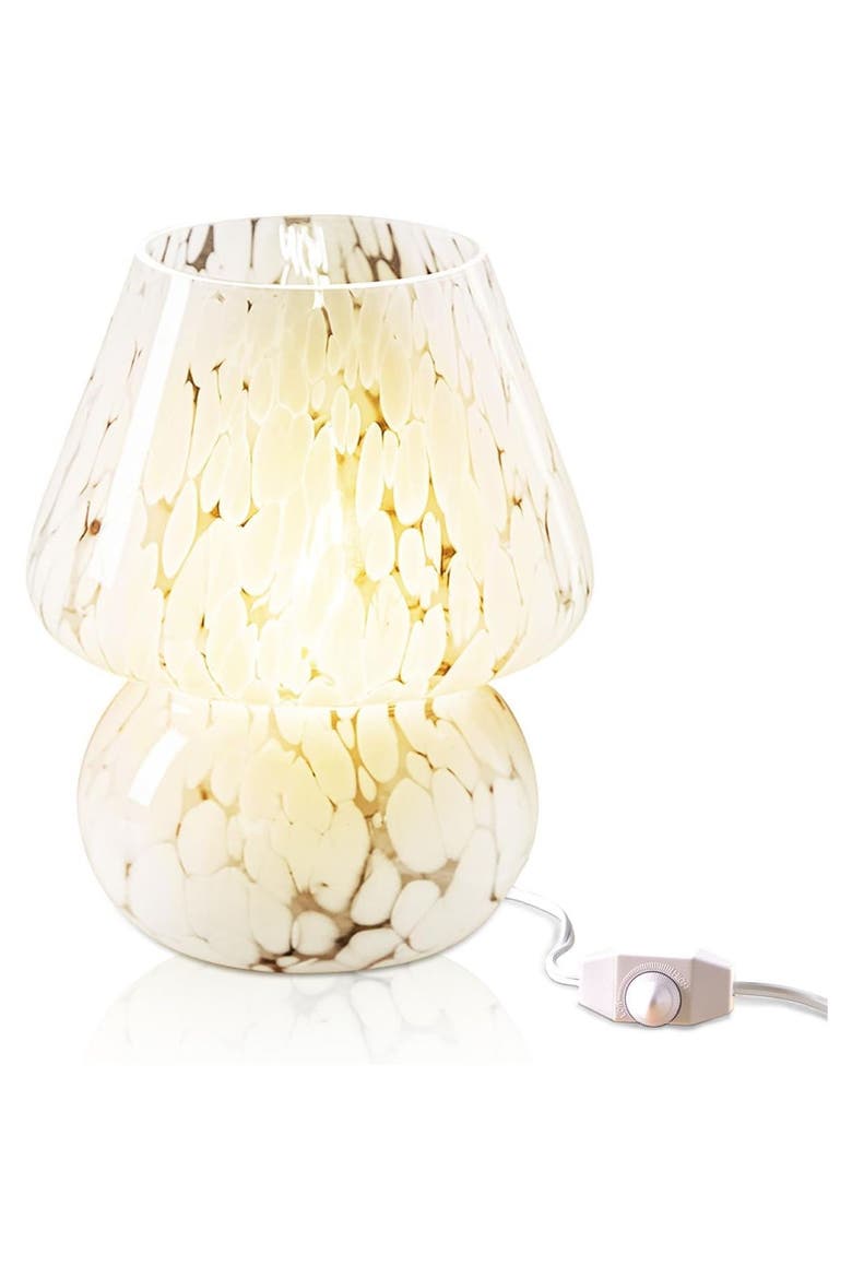 Mushroom LED Lamp,  Modern Dimmable E26 Socket, Main, color, White Marbled