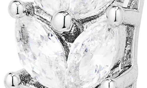 Nordstrom Rack Marquise Cubic Zirconia Half Hoop Earrings In Clear- Silver