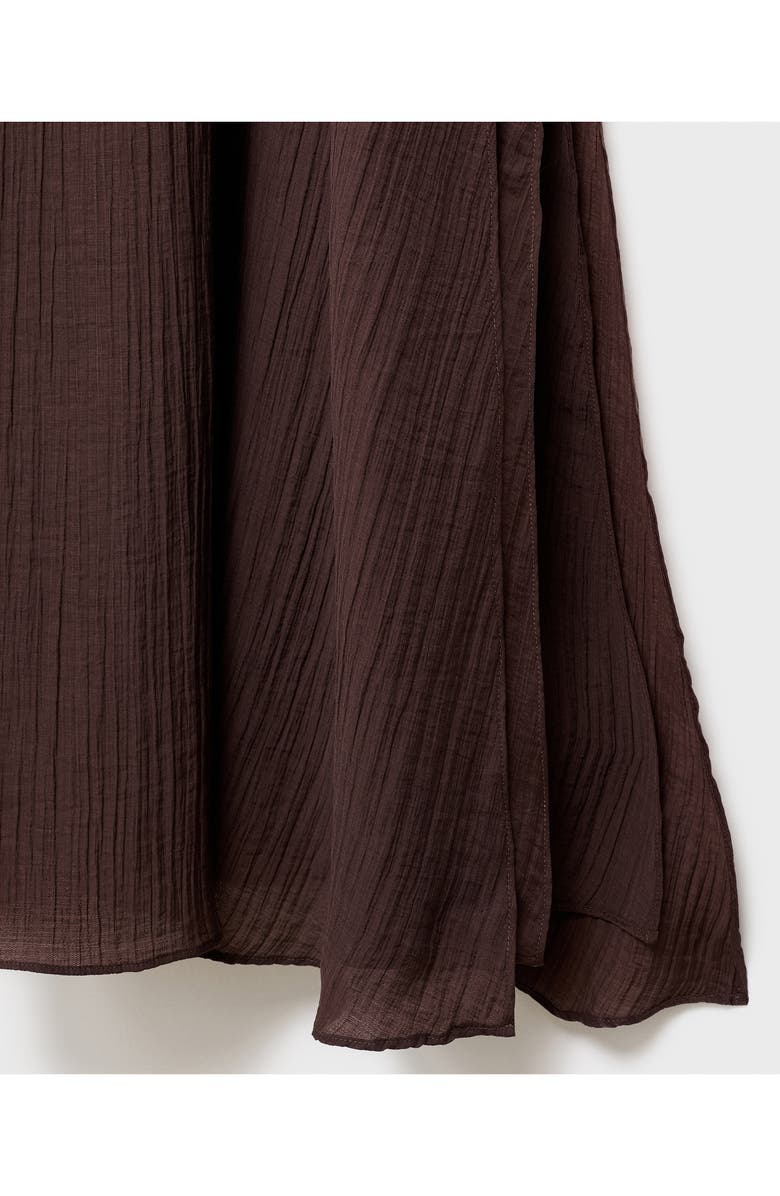 MANGO Mock Neck Sleeveless Trapeze Dress, Alternate, color, Chocolate