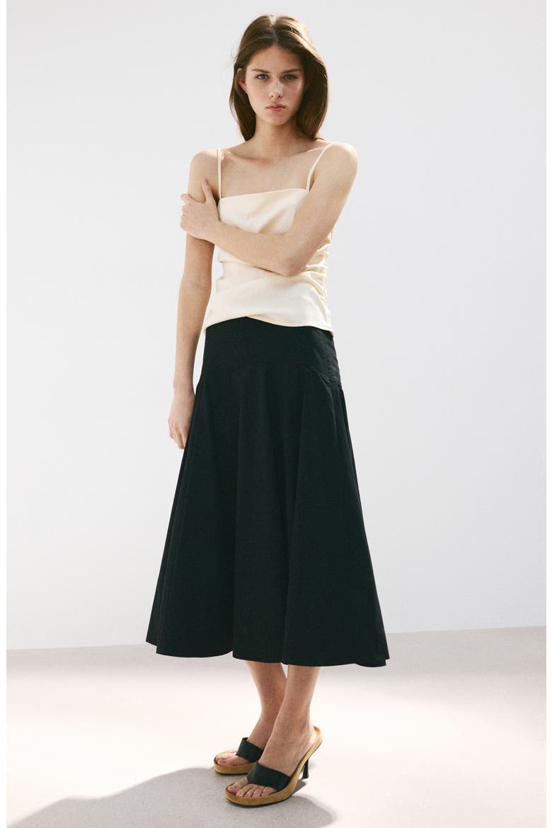 Ruched Square Neck Camisole, Alternate, color, ECRU