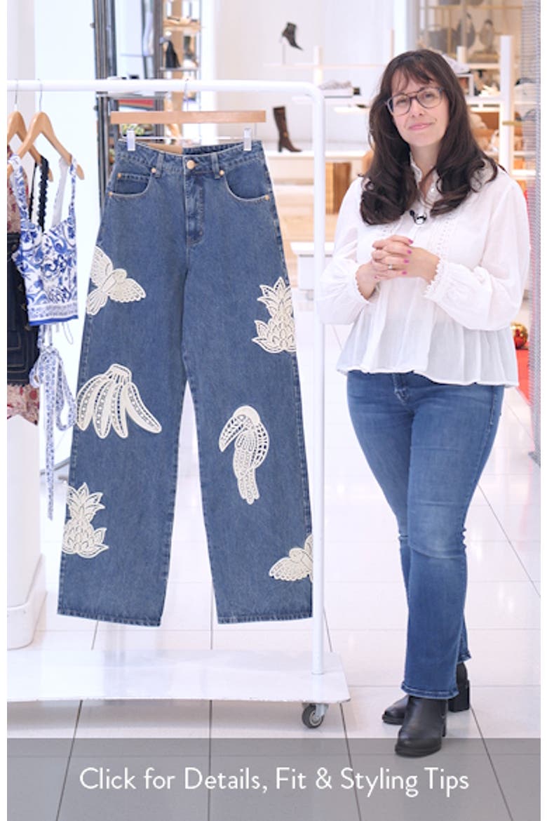 Birds Lace Appliqué Jeans video