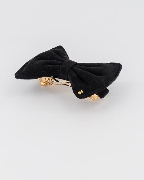 Shop Alexandre De Paris Suede Hair Bow Barette