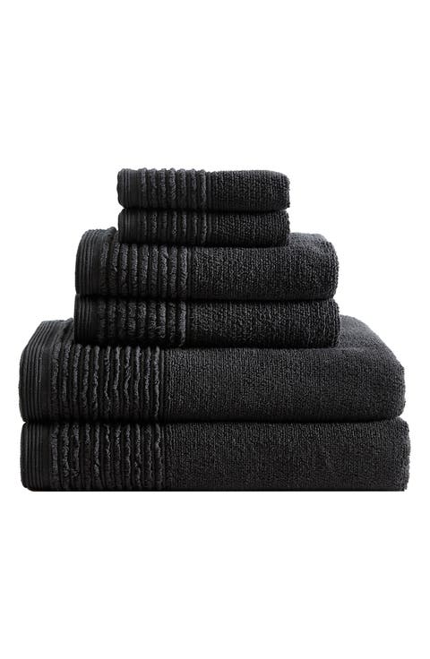 Sculpted Pleat 6-Piece Bath Towel, Hand Towel & Washcloth Set