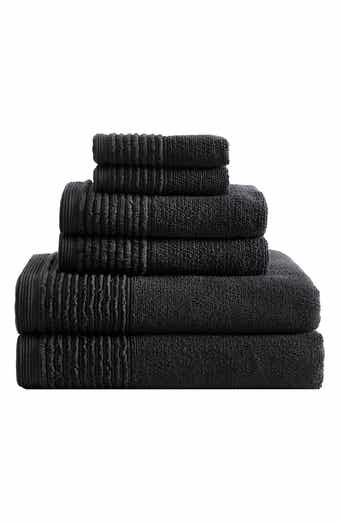 Vera Wang Sculpted Pleat 6-Piece Bath Towel, Hand Towel & Washcloth Set
