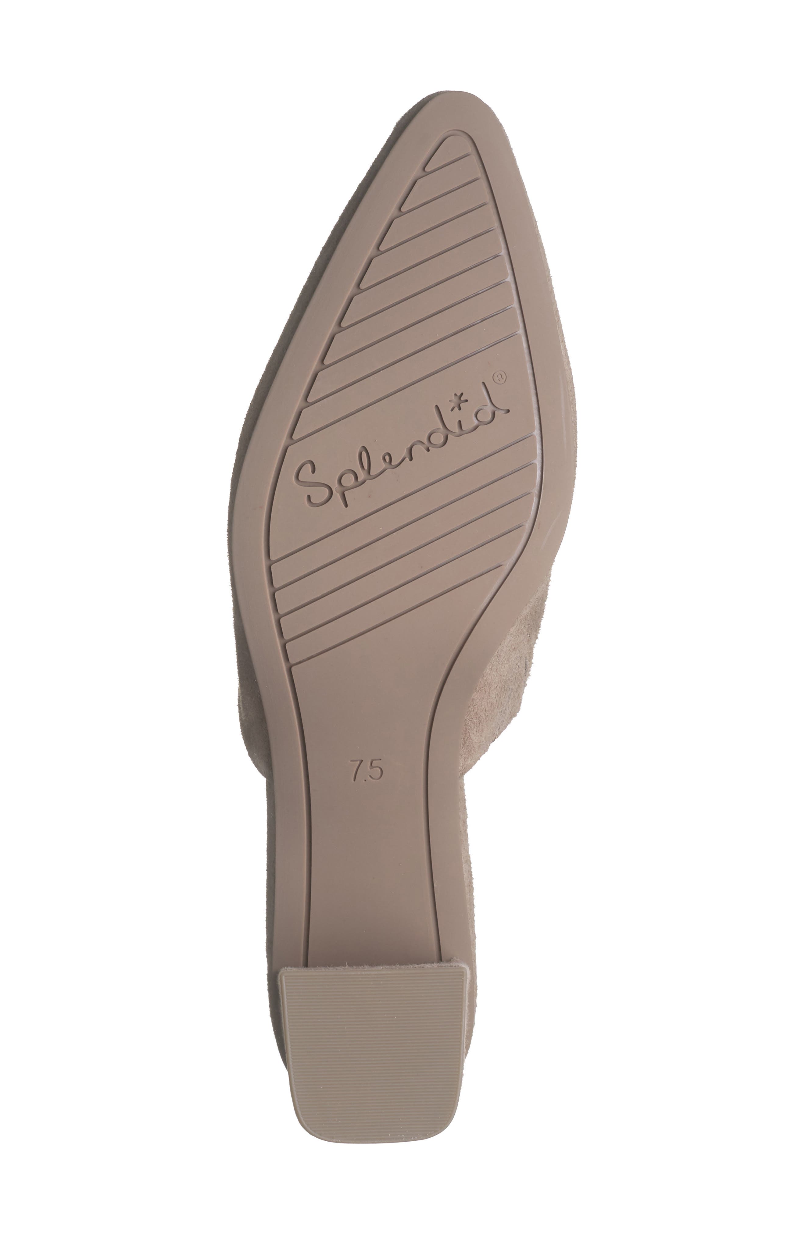Splendid Lyn Suede Mule Heel, Alternate, color, Ermine