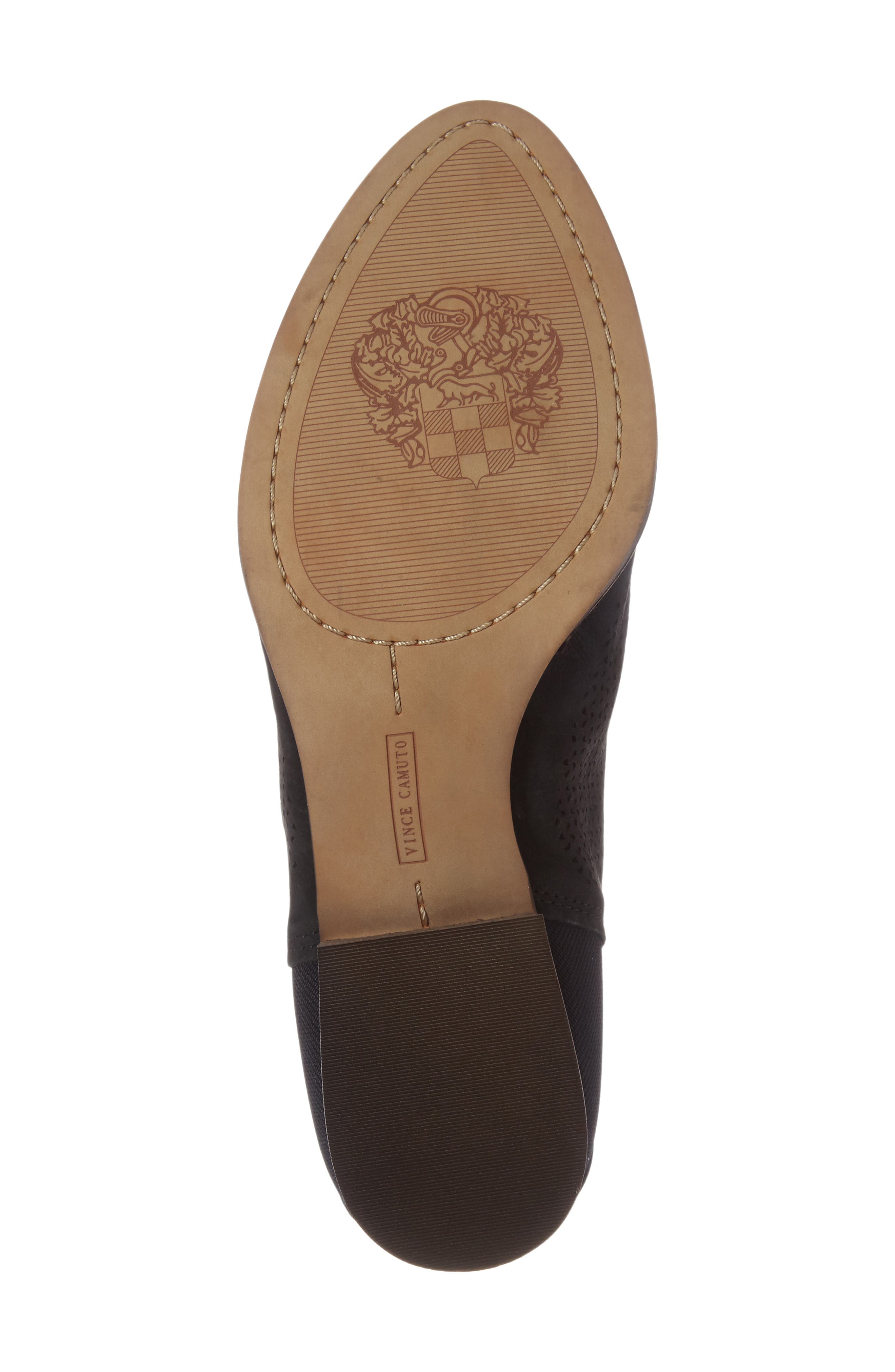 Celena Perforated Bootie, Alternate, color, BLACK NUBUCK LEATHER