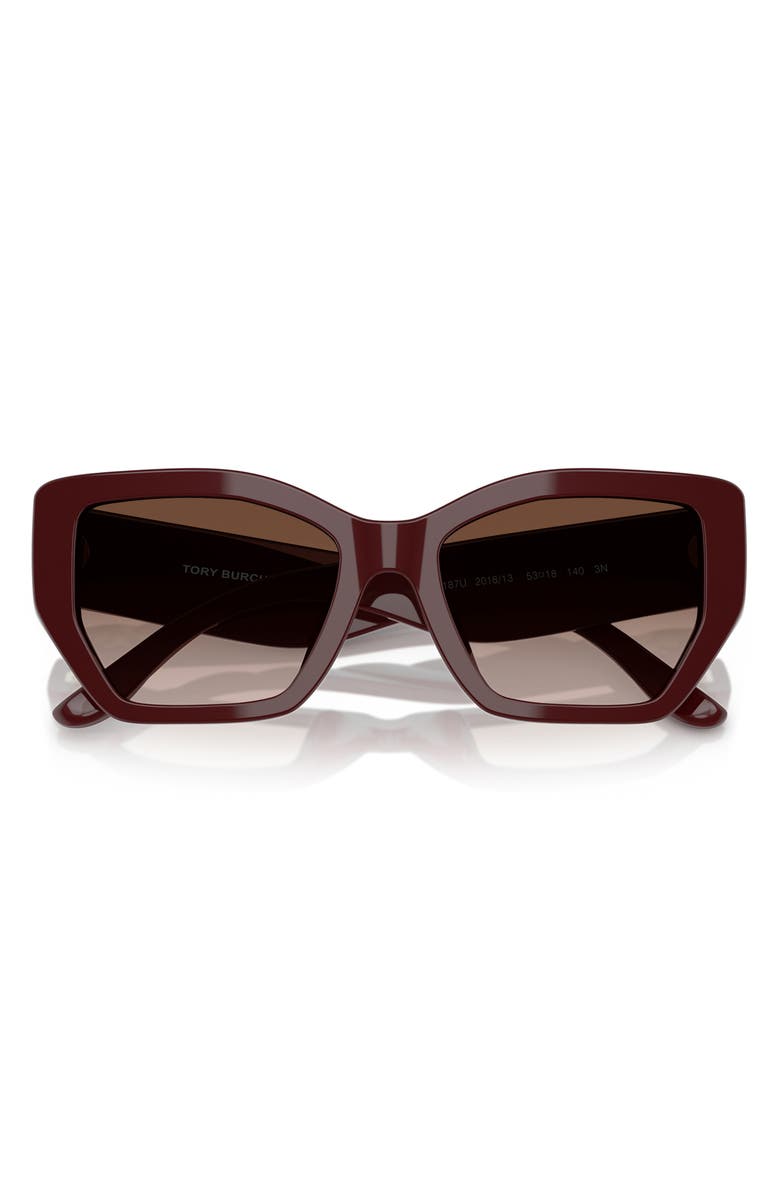 Tory Burch 53mm Irregular Sunglasses, Alternate, color,