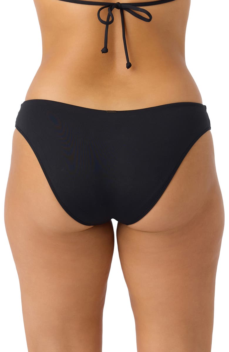 O'Neill Saltwater Solids Bikini Bottoms, Alternate, color, Black