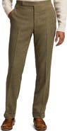 Ralph Lauren Purple Label Glen Plaid Silk, Wool & Cashmere Cuffed Pants