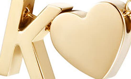 Jane Basch Designs Initial Heart Pendant Necklace In Gold
