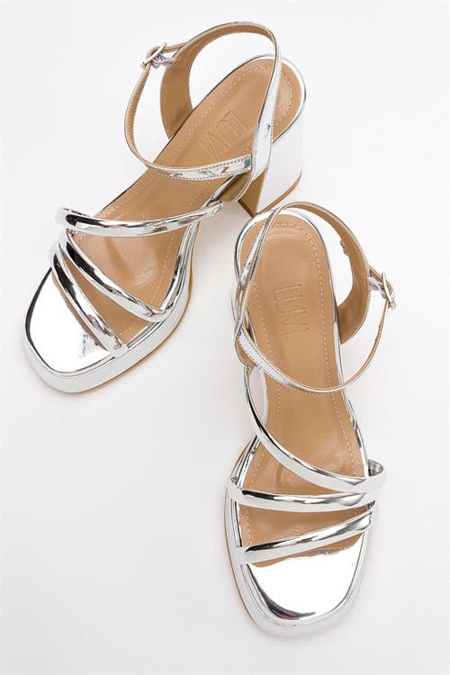Prologue Shoes Heas Platform Sandal In Silver