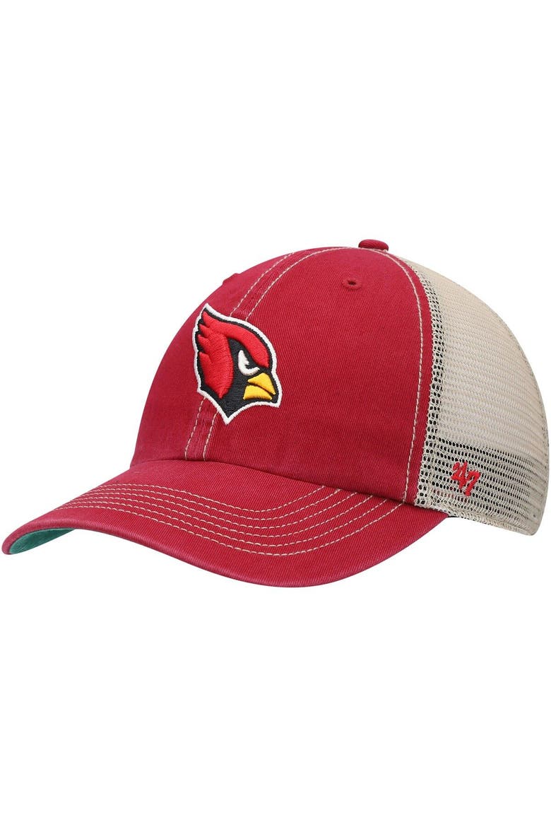 Men's '47 Cardinal/Natural Arizona Cardinals Trawler Trucker Clean Up Snapback Hat, Main, color, Cardinal