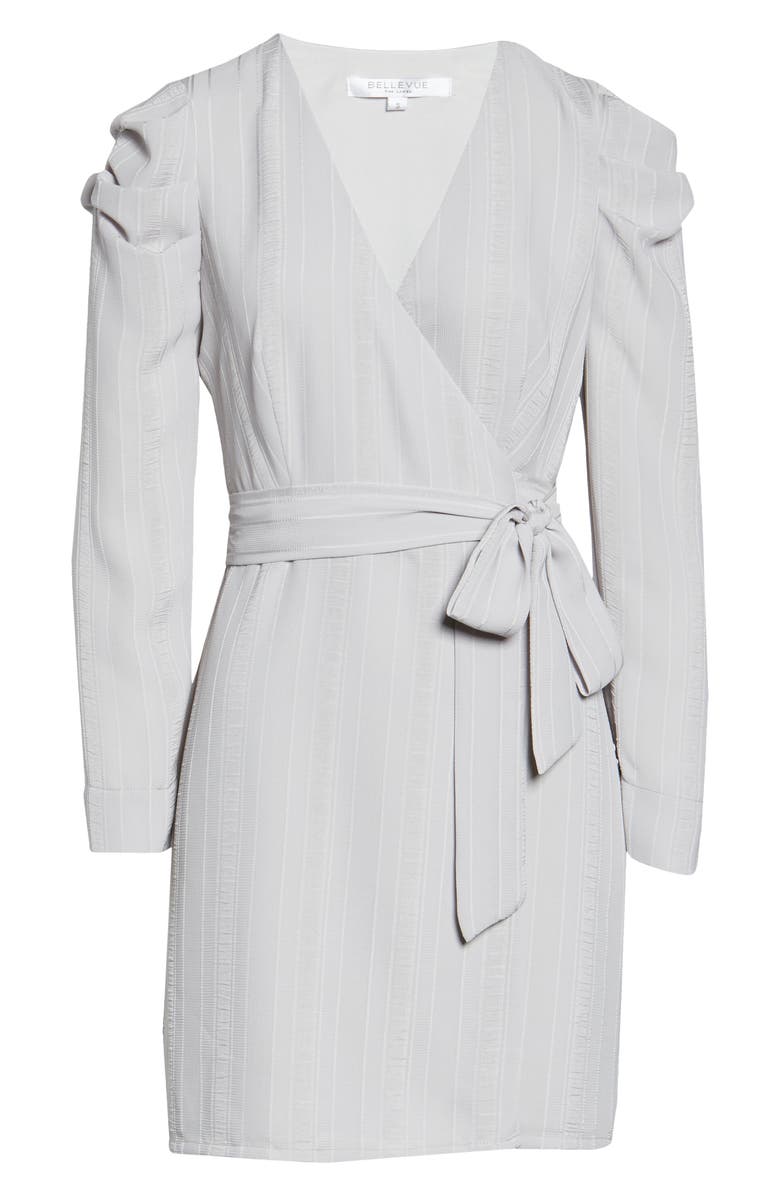 Bellevue The Label Bianca Wrap Front Long Sleeve Dress, Alternate, color, 