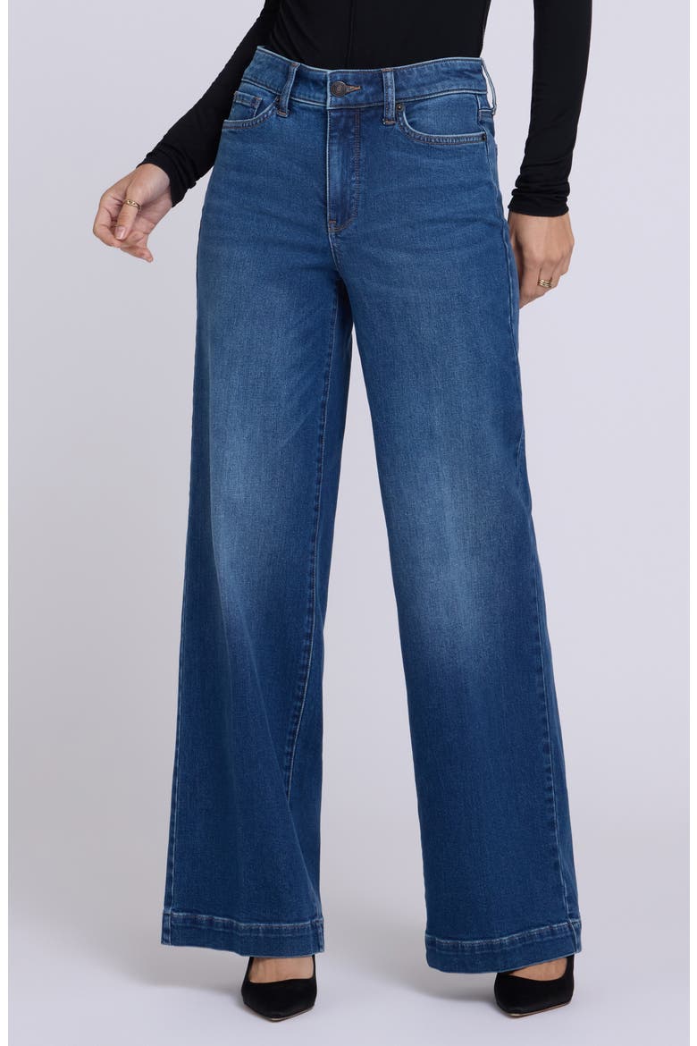 Teresa High Waist Wide Leg Jeans, Main, color, BLAZE