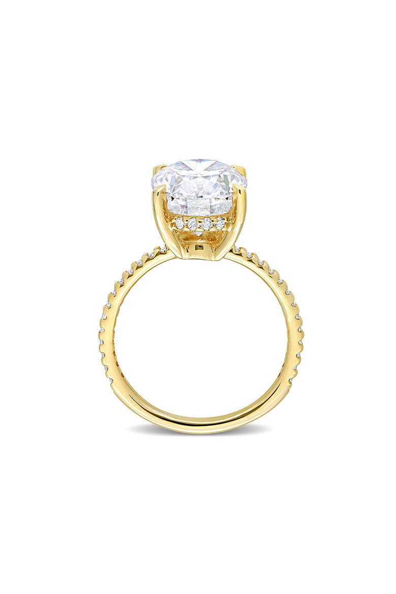 Oval Cut Lab-Created Moissanite Ring, Alternate, color, WHITE