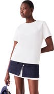 maje T-shirt with small embroidered logo