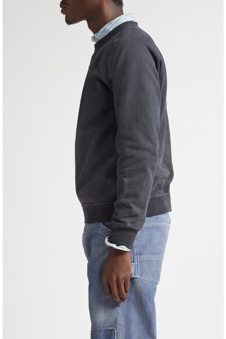 Raglan Crewneck Sweatshirt, Alternate, color, BLACK INDIGO