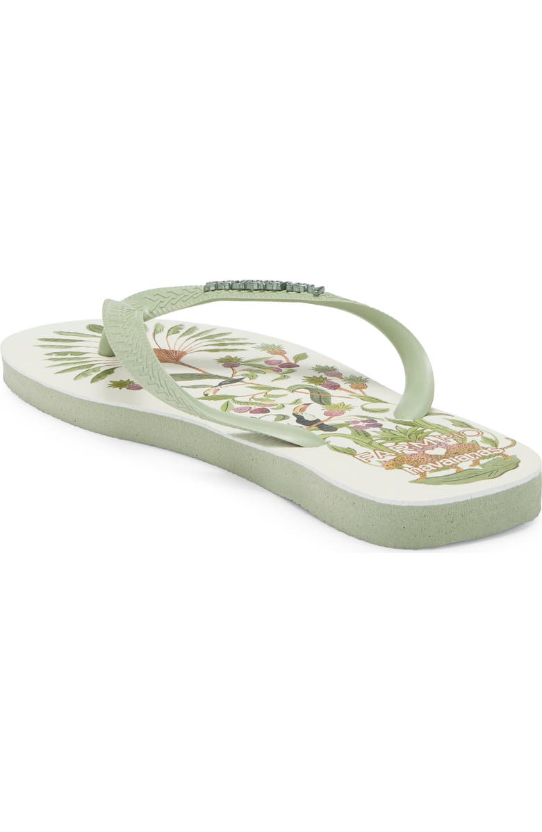 Havaianas Farm Sweet Forest Flip Flop, Alternate, color, Smoke Green