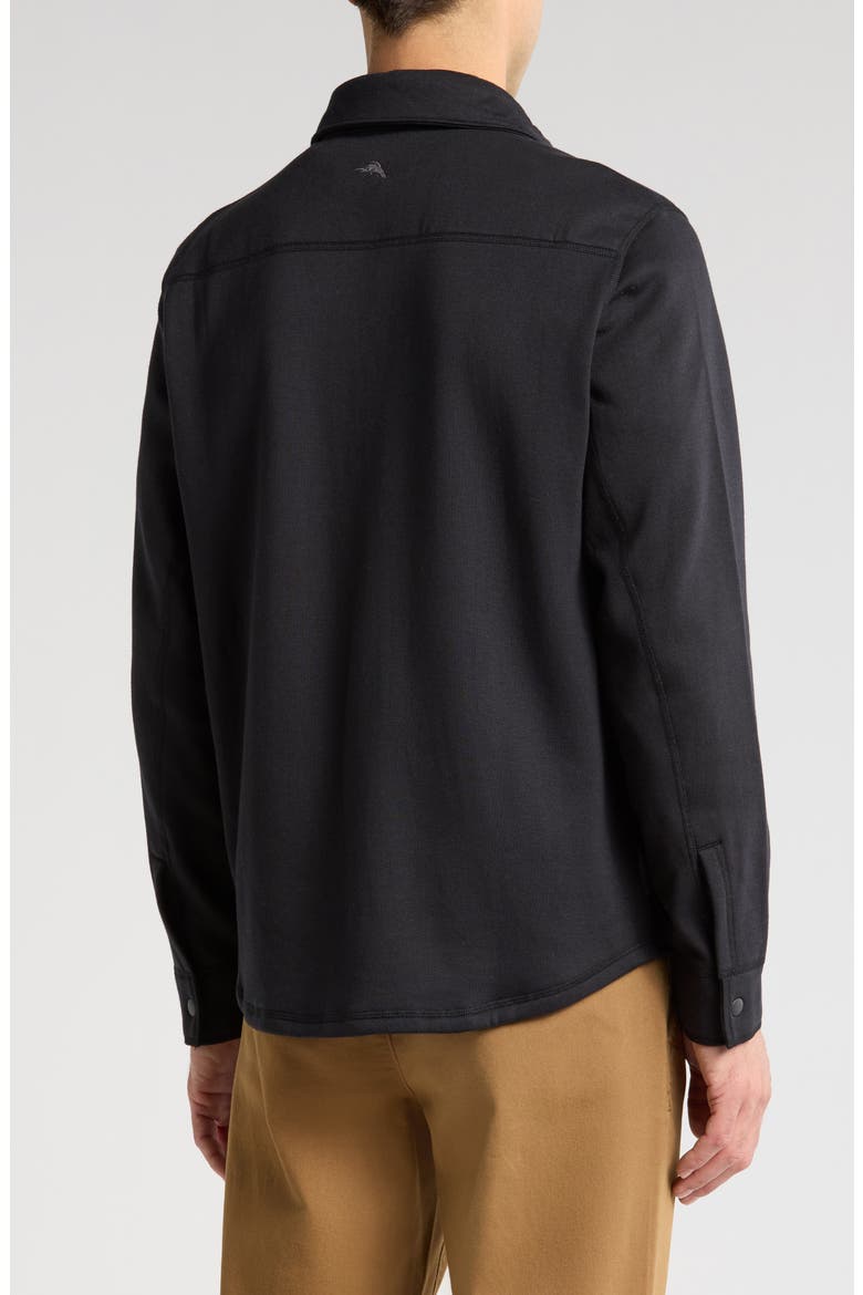 Roma Button Down Shirt Jacket, Alternate, color, BLACK