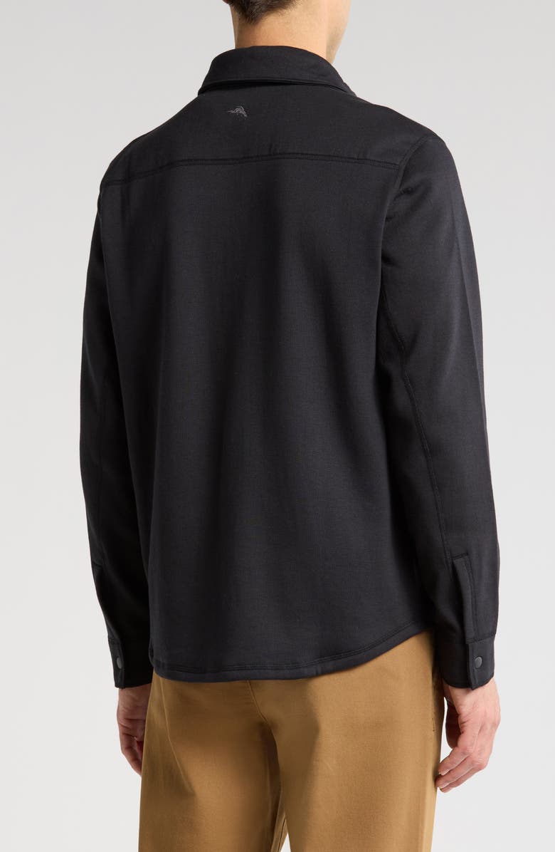 Tommy Bahama Roma Button Down Shirt Jacket, Alternate, color, Black